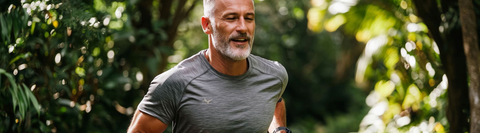 Man joggt im Park